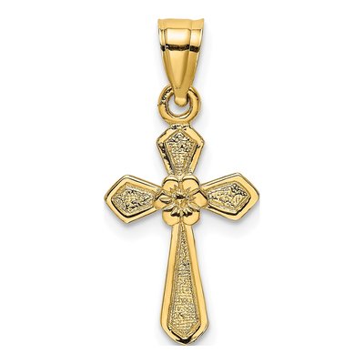 14K Yellow Gold Small Cross Charm