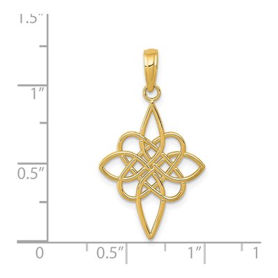 14K Yellow Gold Celtic Knot Pendant – view 4