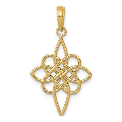 14K Yellow Gold Celtic Knot Pendant – view 5
