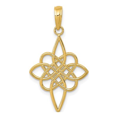 14K Yellow Gold Celtic Knot Pendant