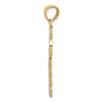 14K Yellow Gold I LOVE YOU Fleur de Lis Charm – view 3