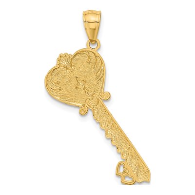14K Yellow Gold I LOVE YOU Fleur de Lis Charm – view 4
