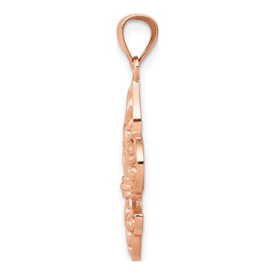 14K Rose Gold Fleur de Lis Pendant – view 3