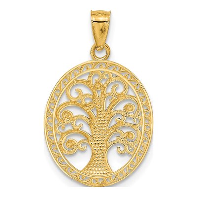 14K Yellow Gold Tree of Life Pendant – view 4