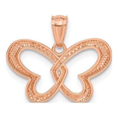 14K Rose Gold Butterfly Pendant – view 4