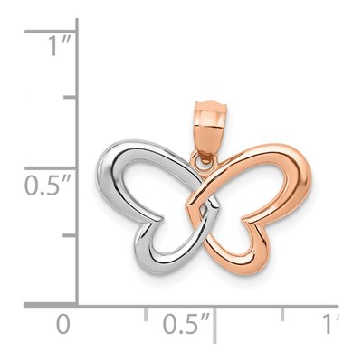 14K Rose Gold Butterfly Pendant – view 5