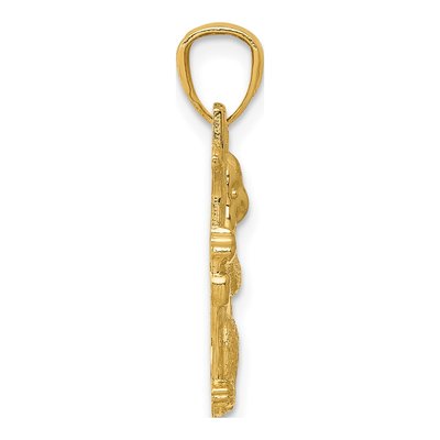 14K Yellow Gold Textured Koala Pendant – view 3