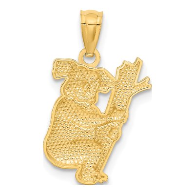 14K Yellow Gold Textured Koala Pendant – view 4
