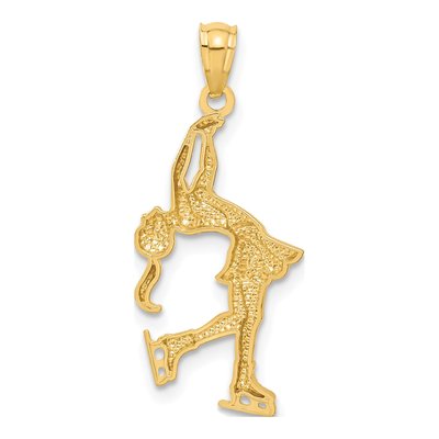 14K Yellow Gold Ice Skater Pendant – view 4