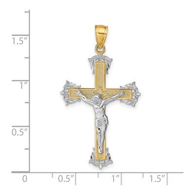 14K Two-Tone Gold Crucifix Pendant – view 5