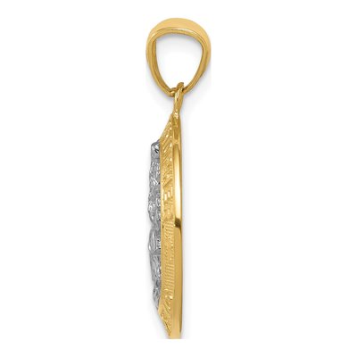 14K Yellow Gold St Christopher Medal Pendant – view 3
