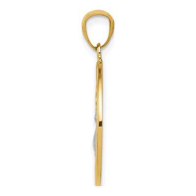 14K Yellow Gold Peace Dove Pendant – view 3