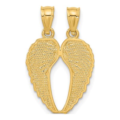 14K Yellow Gold Break-Apart Wings Pendant – view 4
