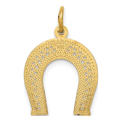14K Yellow Gold Horseshoe Pendant – view 4