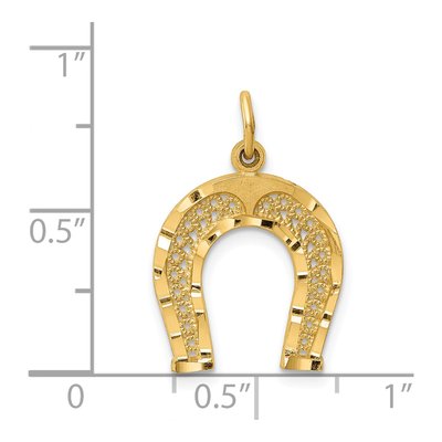 14K Yellow Gold Horseshoe Pendant – view 5