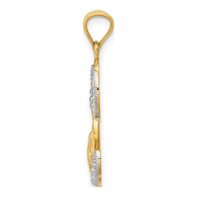 14K Yellow Gold LOVE Angel Pendant – view 3