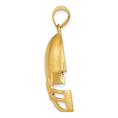14K Yellow Gold Football Helmet Pendant – view 3