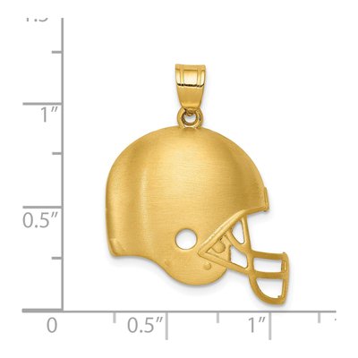 14K Yellow Gold Football Helmet Pendant – view 5