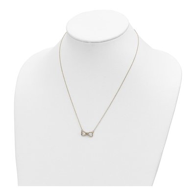 14K Yellow Gold Infinity Heart Pendant Necklace – view 5