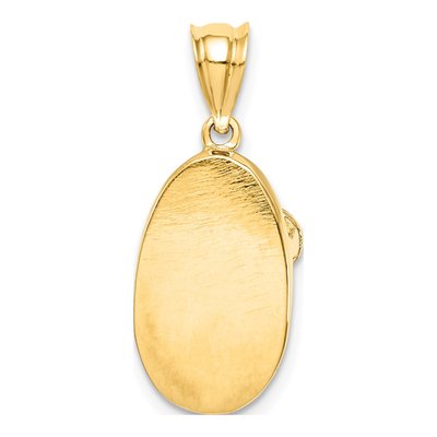 14K Yellow Gold 3D Baby Shoe Pendant – view 4