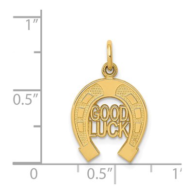 14K Yellow Gold Horseshoe Good Luck Charm – view 5