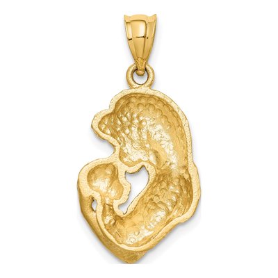 14K Yellow Gold Mom Baby Pendant – view 4