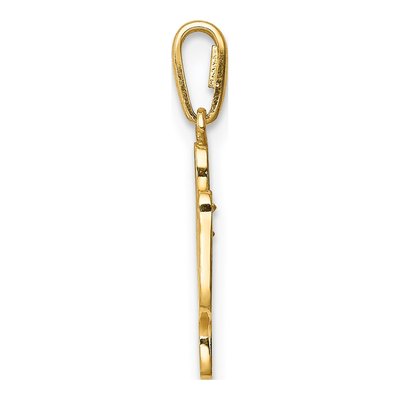 14K Yellow Gold CZ Cactus Pendant – view 3