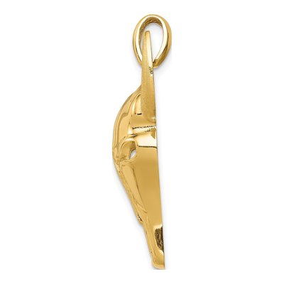 14K Yellow Gold Steer Skull Pendant – view 3
