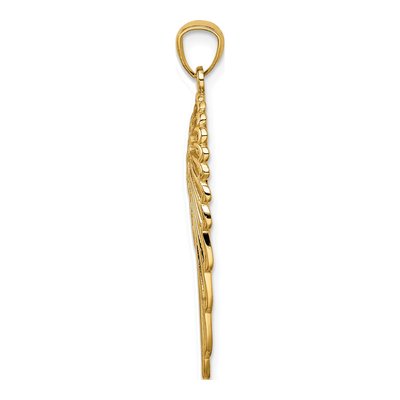 14K Yellow Gold Cut-Out Angel Wing Pendant – view 3