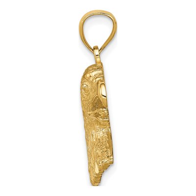 14K Yellow Gold Diamond-Cut Eagle Pendant – view 3