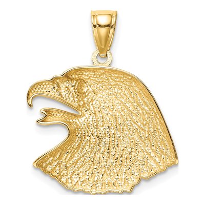 14K Yellow Gold Diamond-Cut Eagle Pendant – view 4