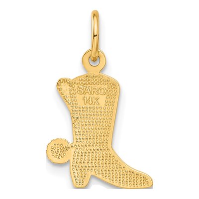 14K Yellow Gold Cowboy Boot Charm – view 4