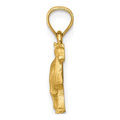 14K Yellow Gold Diamond-Cut Camel Pendant – view 3
