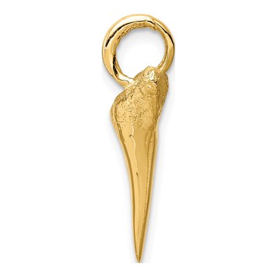 14K Yellow Gold Shark Tooth Pendant – view 3