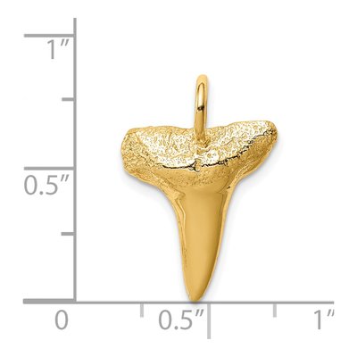 14K Yellow Gold Shark Tooth Pendant – view 4