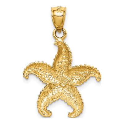 14K Yellow Gold Starfish Pendant – view 4