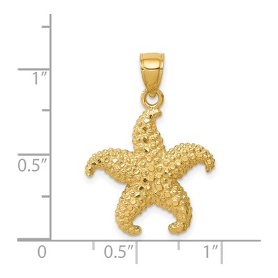 14K Yellow Gold Starfish Pendant – view 5