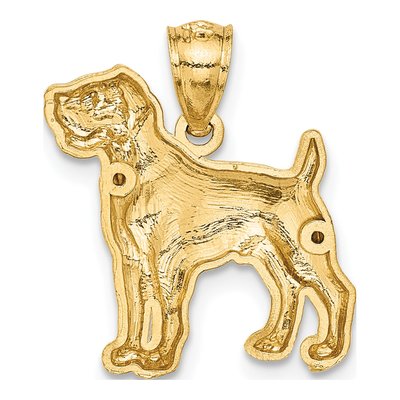 14K Yellow Gold Boxer Dog Pendant – view 3