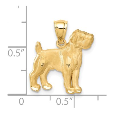14K Yellow Gold Boxer Dog Pendant – view 4