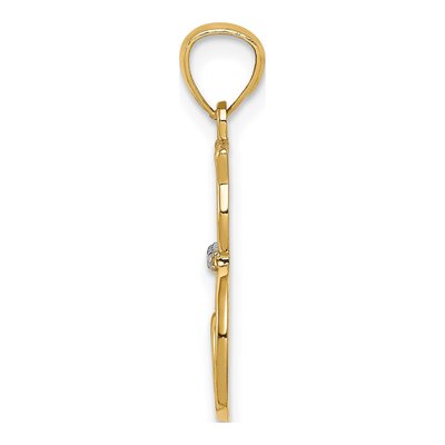 14K Yellow Gold Sitting Cat Pendant – view 3