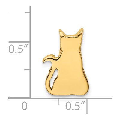 14K Yellow Gold Cat Charm – view 3