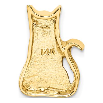 14K Yellow Gold Cat Charm – view 4