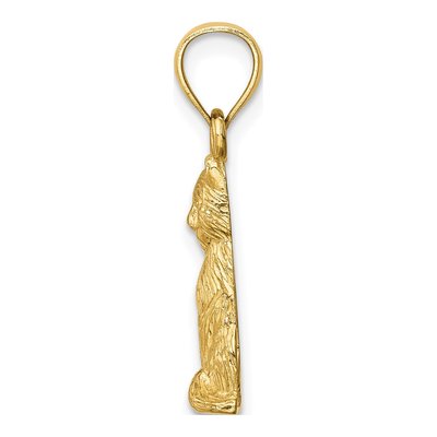 14K Yellow Gold Cat Pendant – view 3