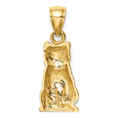 14K Yellow Gold Cat Pendant – view 4
