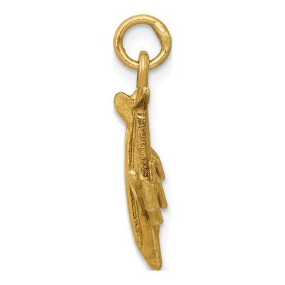 14K Yellow Gold 3-D Airplane Pendant – view 3