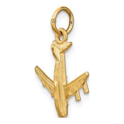 14K Yellow Gold 3-D Airplane Pendant – view 6