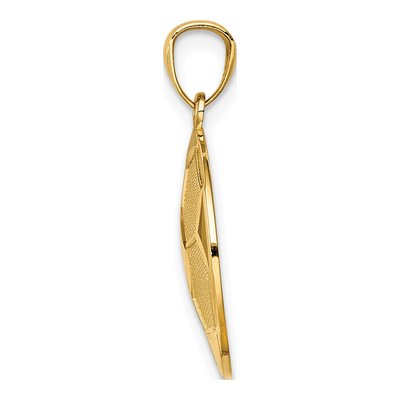 14K Yellow Gold Domed Soccer Ball Pendant – view 3