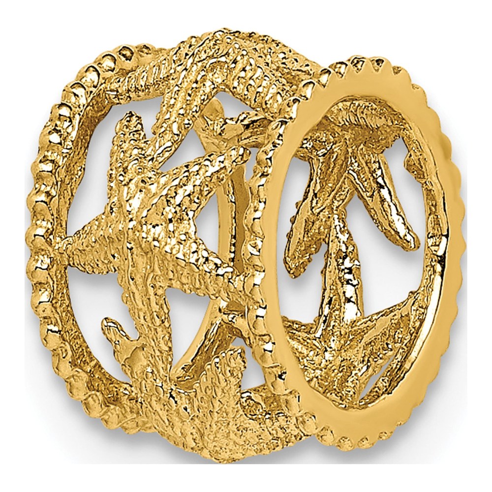 14K Yellow Gold Starfish Barrel Charm
