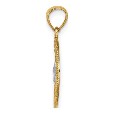 14K Yellow Gold Star Moon Pendant – view 3