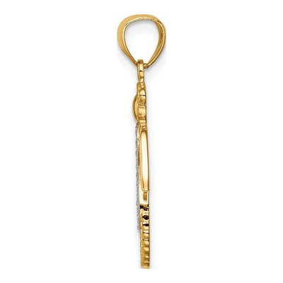 14K Yellow Gold Infinity Angel Pendant – view 3